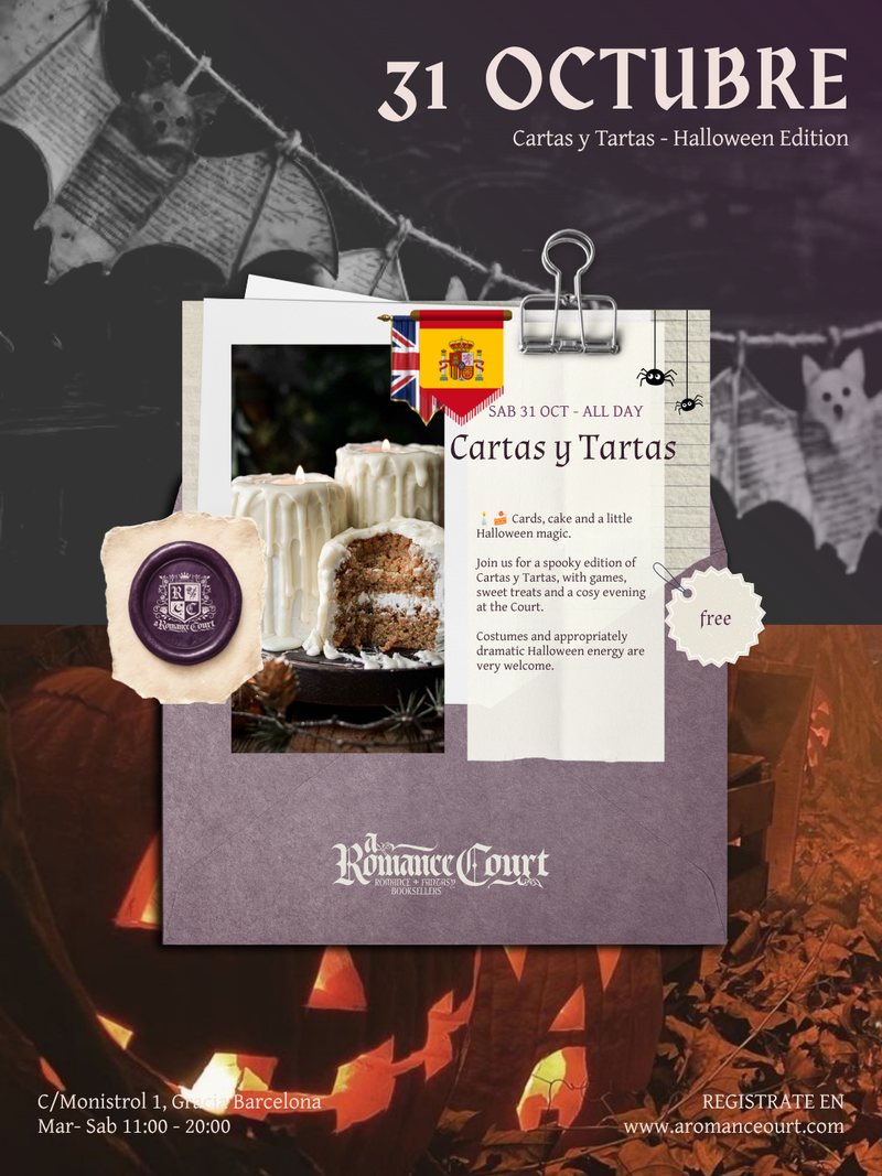 Sab 31 Oct, All day | Cartas y Tartas · Halloween Edition