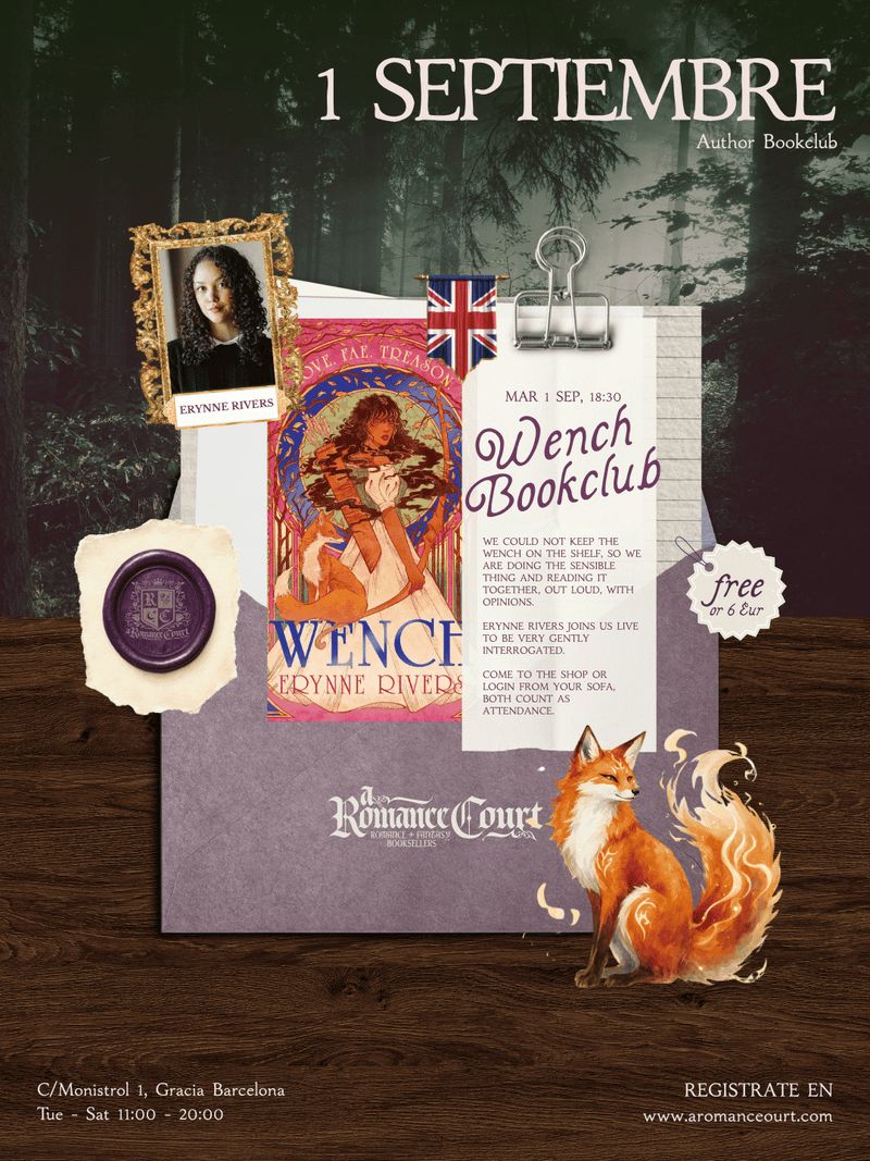 Mar 1 Sep, 18:30 | Wench Bookclub · with Erynne Rivers