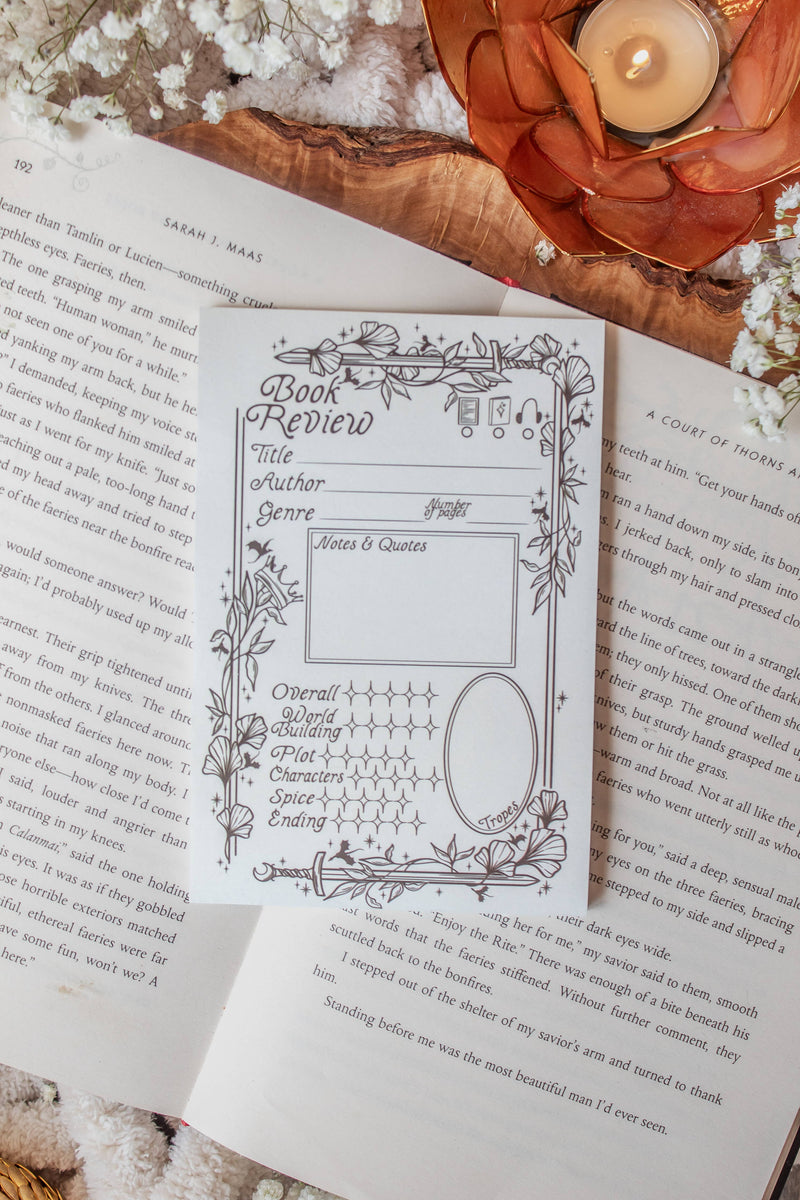 Ivory Swords | 4x6 Book Review Post-it Notepad