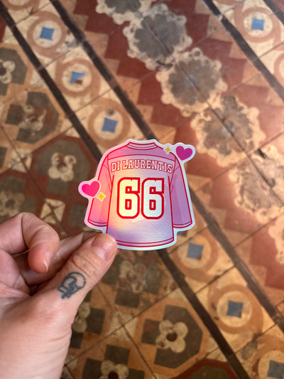 Dean Di Laurentis 66 · Holographic Hockey Romance Jersey Sticker