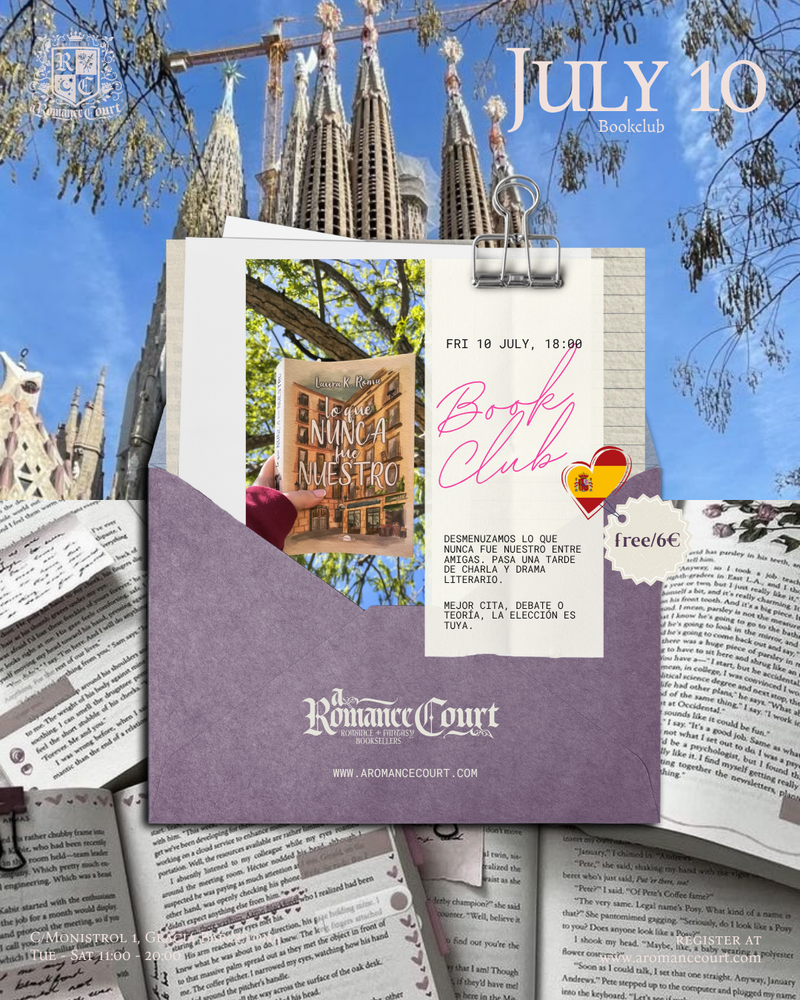 Fri July 10, 18:00 | Book Club: Lo que nunca fue nuestro
