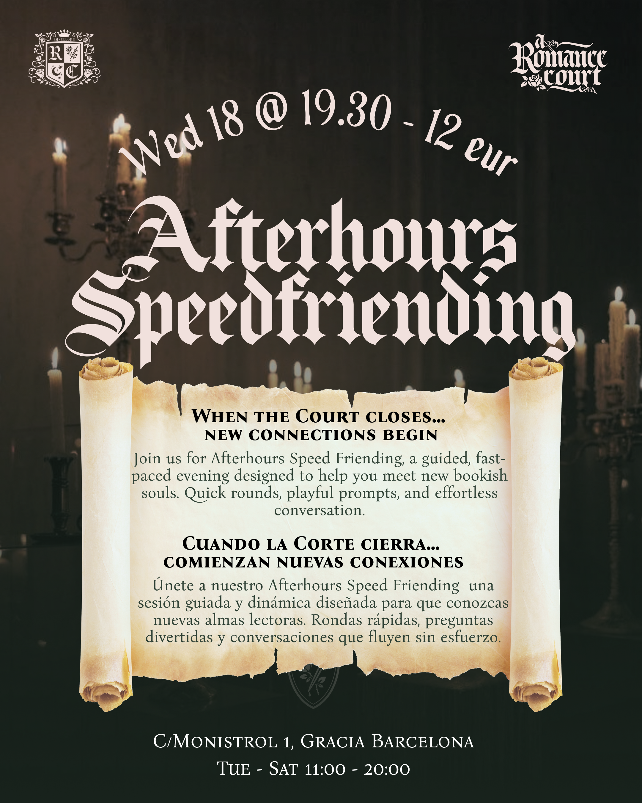 🗓️ Mar 18, Wed @19:30 | ⏰ Speed Friending Afterhours
