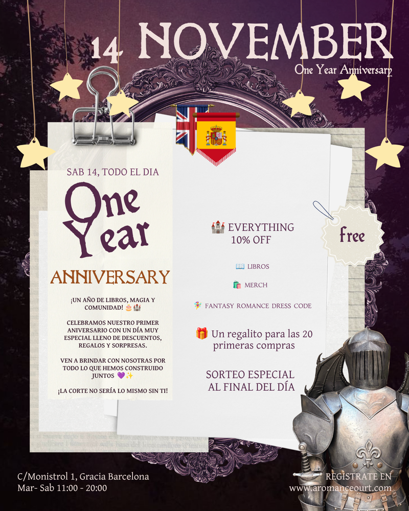 Sab 14 Nov, All day | One Year Anniversary