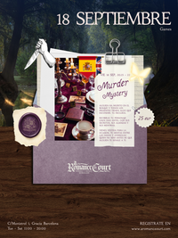 Vie 18 Sep, 20:15 | Murder Mystery Night · in the fairy forest