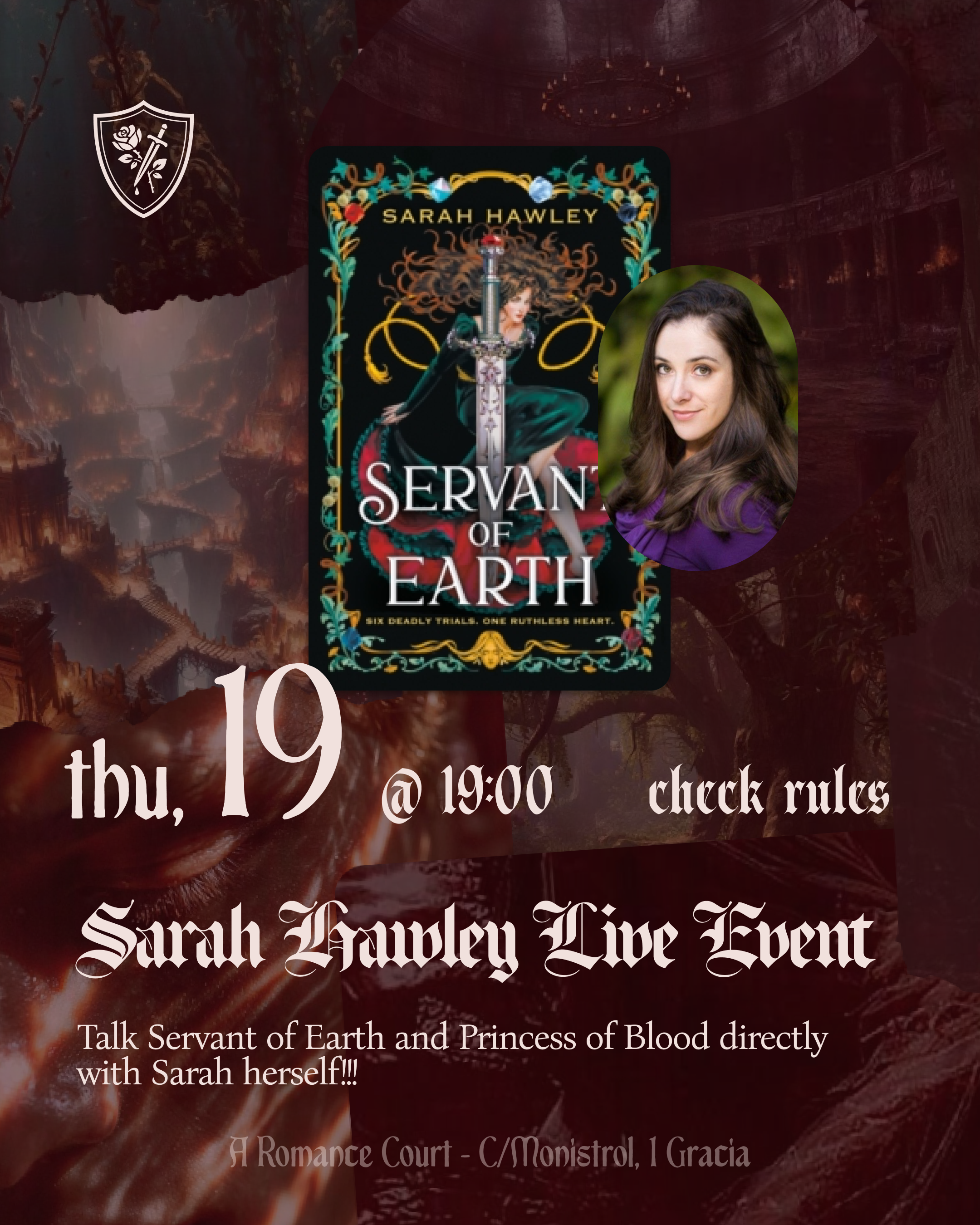 🗓️ Feb 19, Thu @18:00 | ⚔️ The Rogue Court, Servant of Earth Bookclub + Author Event