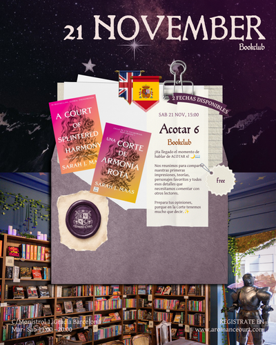 Sab 21 Nov, 15:00 | ACOTAR 6 Bookclub