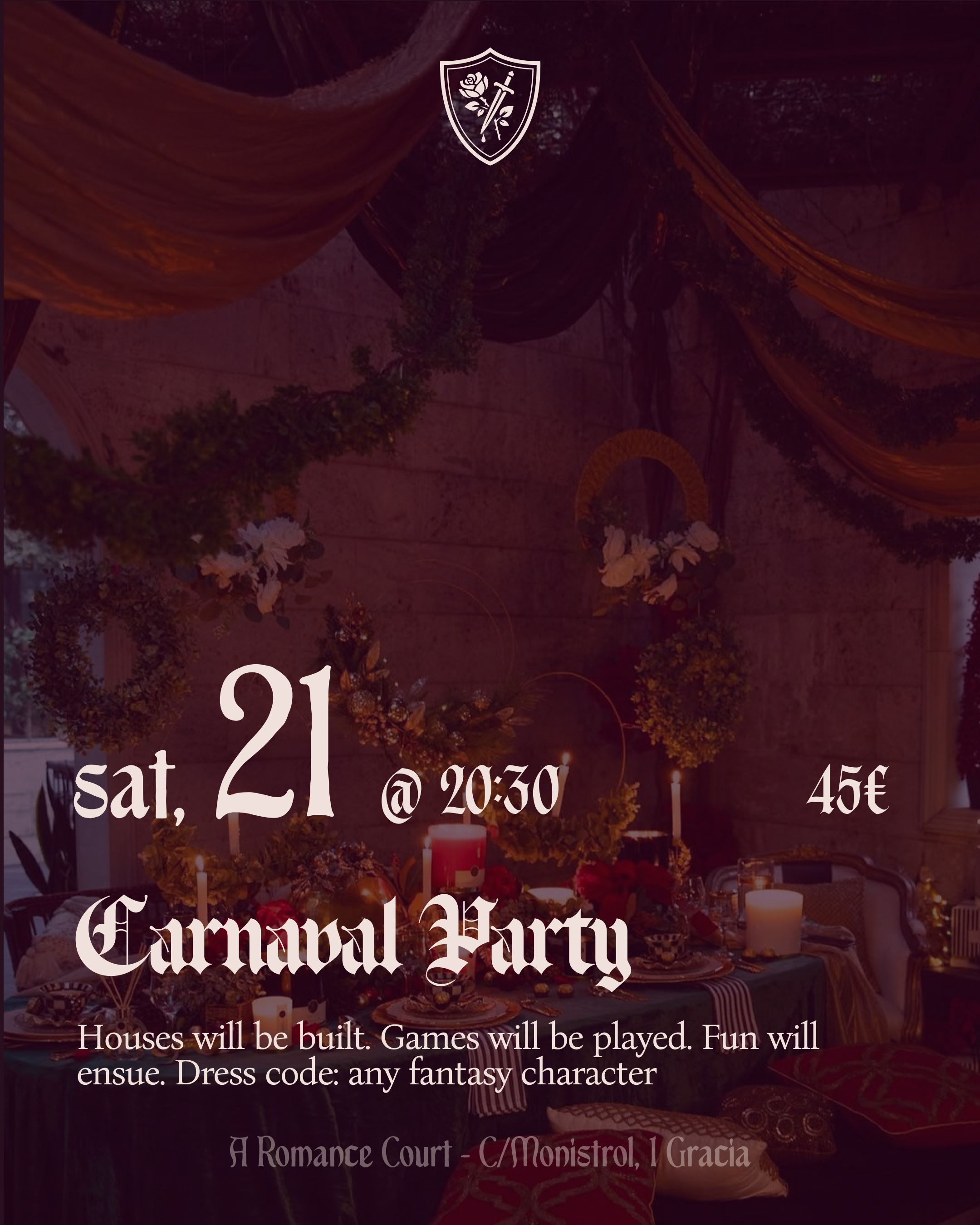 🗓️ Feb 21, Sat @20:30 | 🎭 Carnaval Party + House Initiation Night