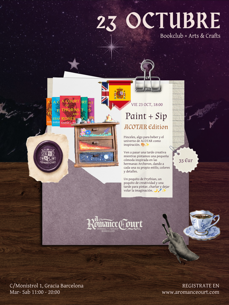 Vie 23 Oct, 18:00 | Paint + Sip · ACOTAR Edition