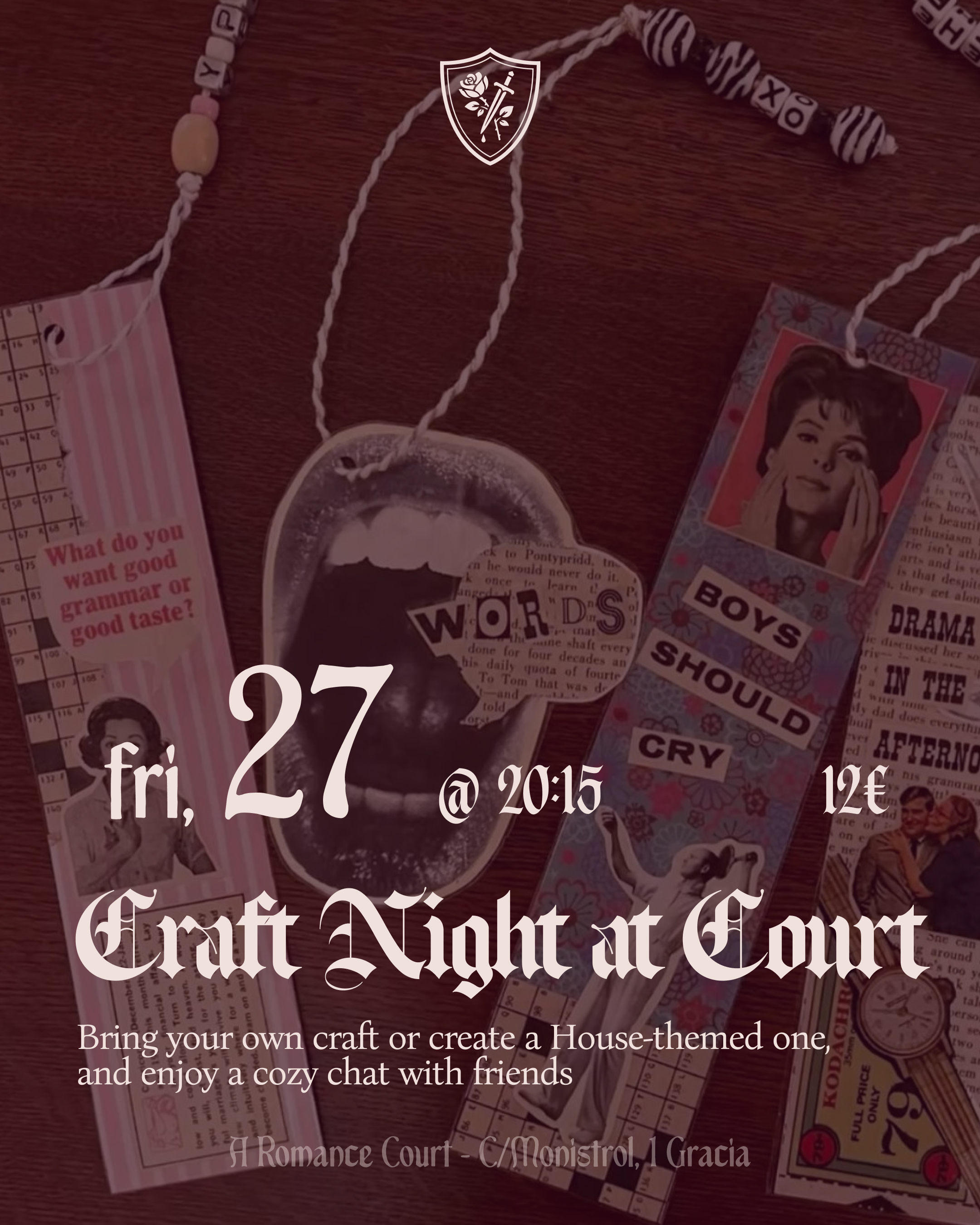 🗓️ Feb 27, Thu @20:15 | 🧵 Craft Night