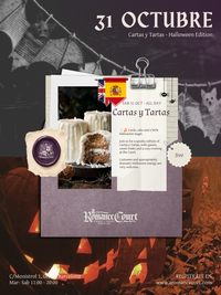 Sab 31 Oct, All day | Cartas y Tartas · Halloween Edition