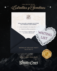 Lun 26 Oct, 20:30 | Una Noche entre Estrellas y Sombras | ACOTAR VI Release Party | Waiting List