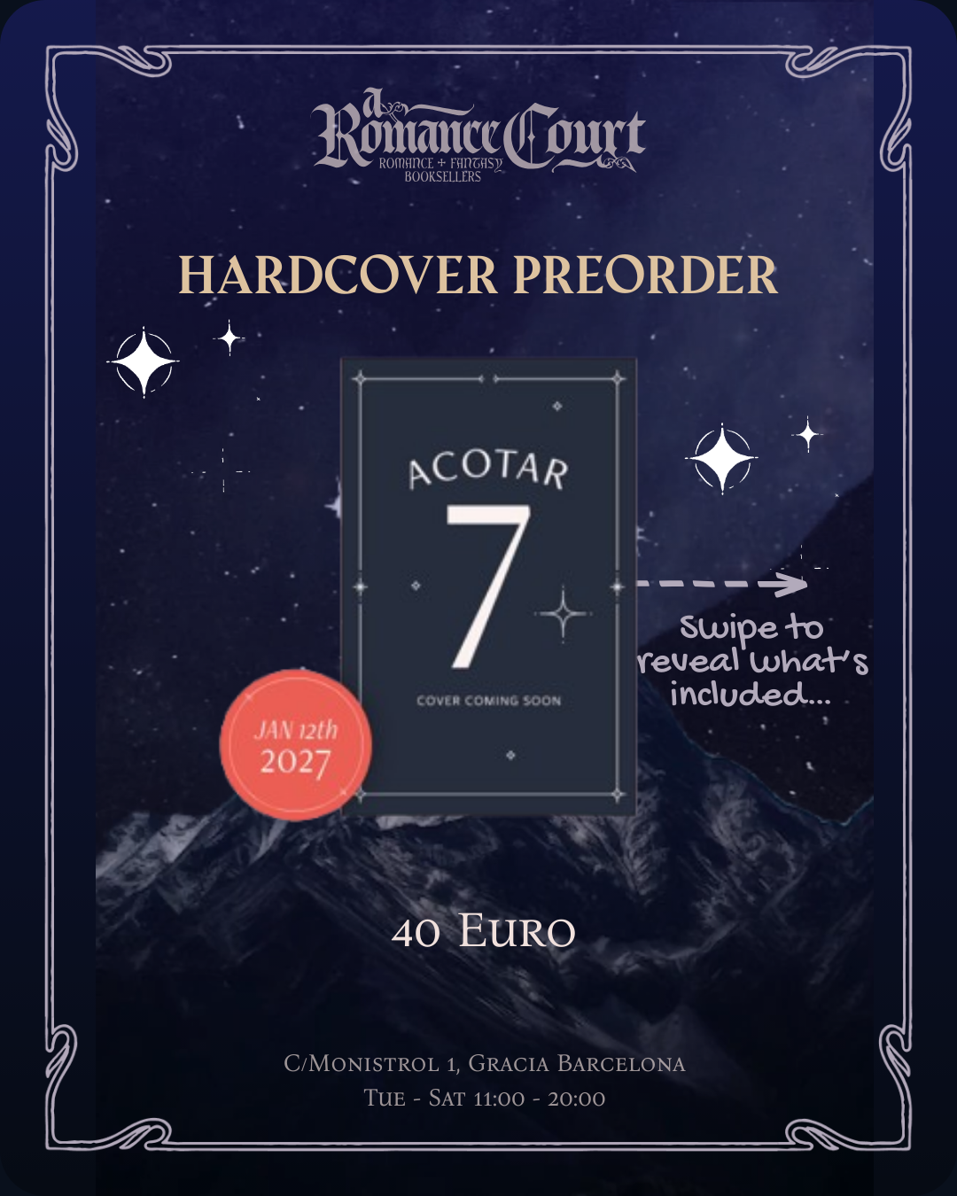 A Court of Thorns and Roses 7 Hardcover Preorder – Sarah J. Maas
