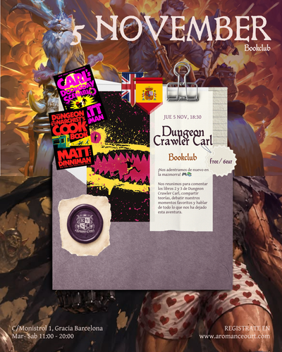 Jue 5 Nov, 18:30 | Dungeon Crawler Carl Bookclub · books 2 + 3