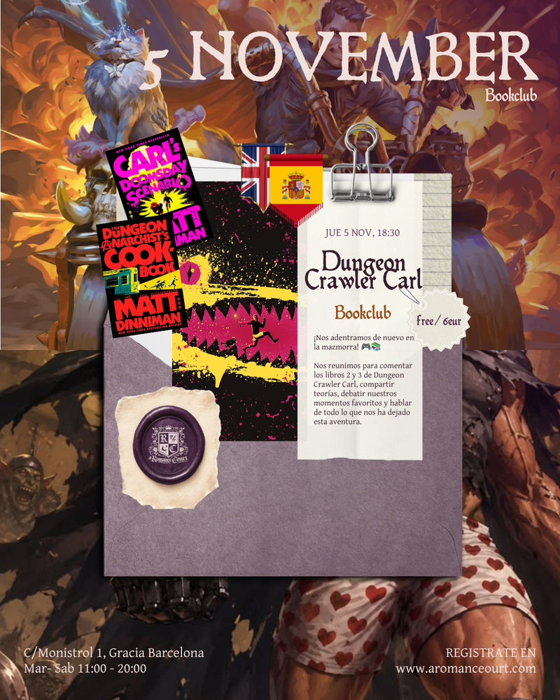 Jue 5 Nov, 18:30 | Dungeon Crawler Carl Bookclub · books 2 + 3