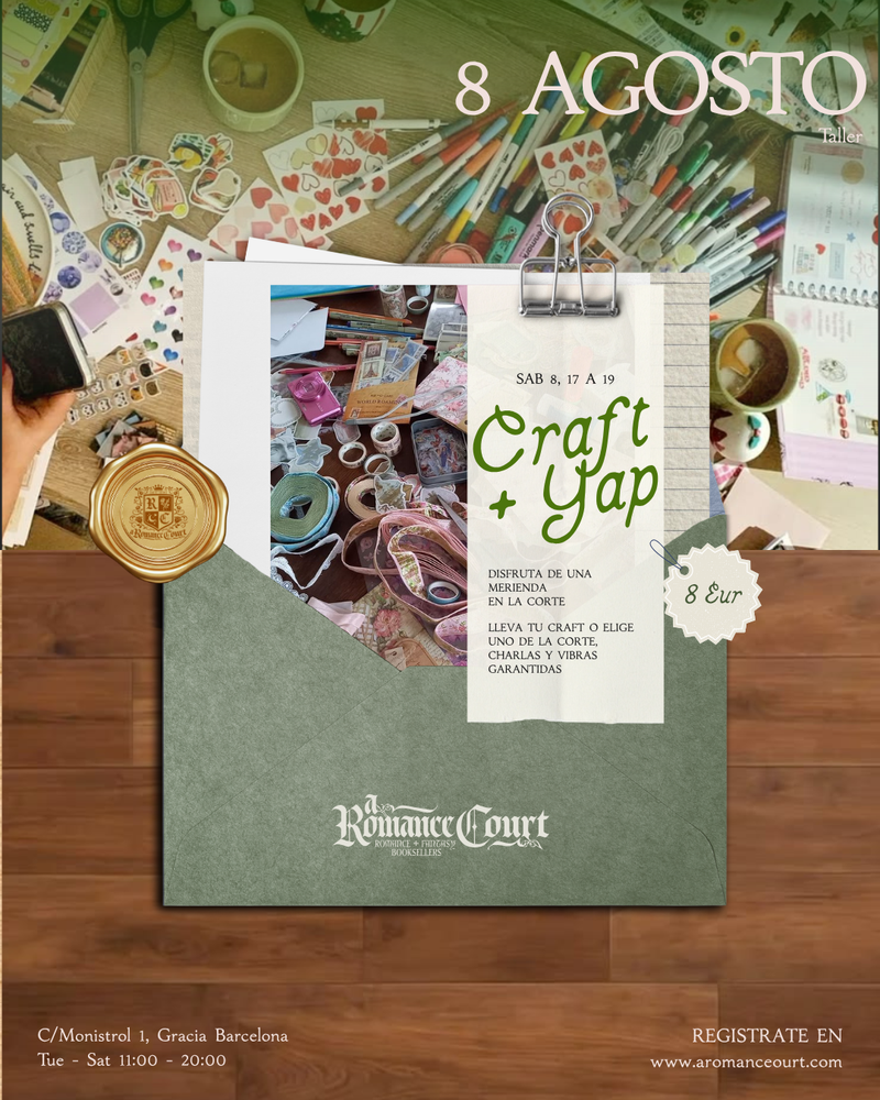 Sab 8 Ago, 17:00 | Craft + Yap