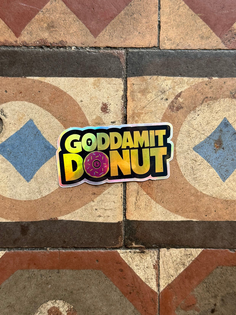 Goddamit Donut Sticker