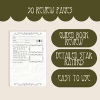 6"x9" Reading Journal with 50 Review Pages | Art Nouveau