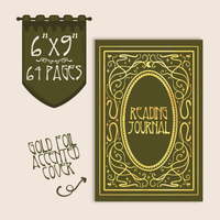 6"x9" Reading Journal with 50 Review Pages | Art Nouveau
