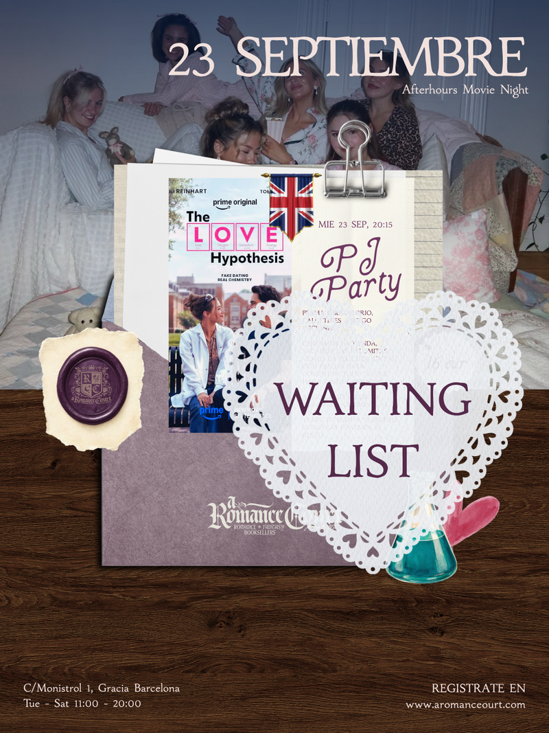 Mie 23 Sep, 20:15 | PJ Party · The Love Hypothesis | Waiting List