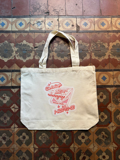 “Good Girls Pizza. Hot to go” Tote Bag | A Romance Court Exclusive