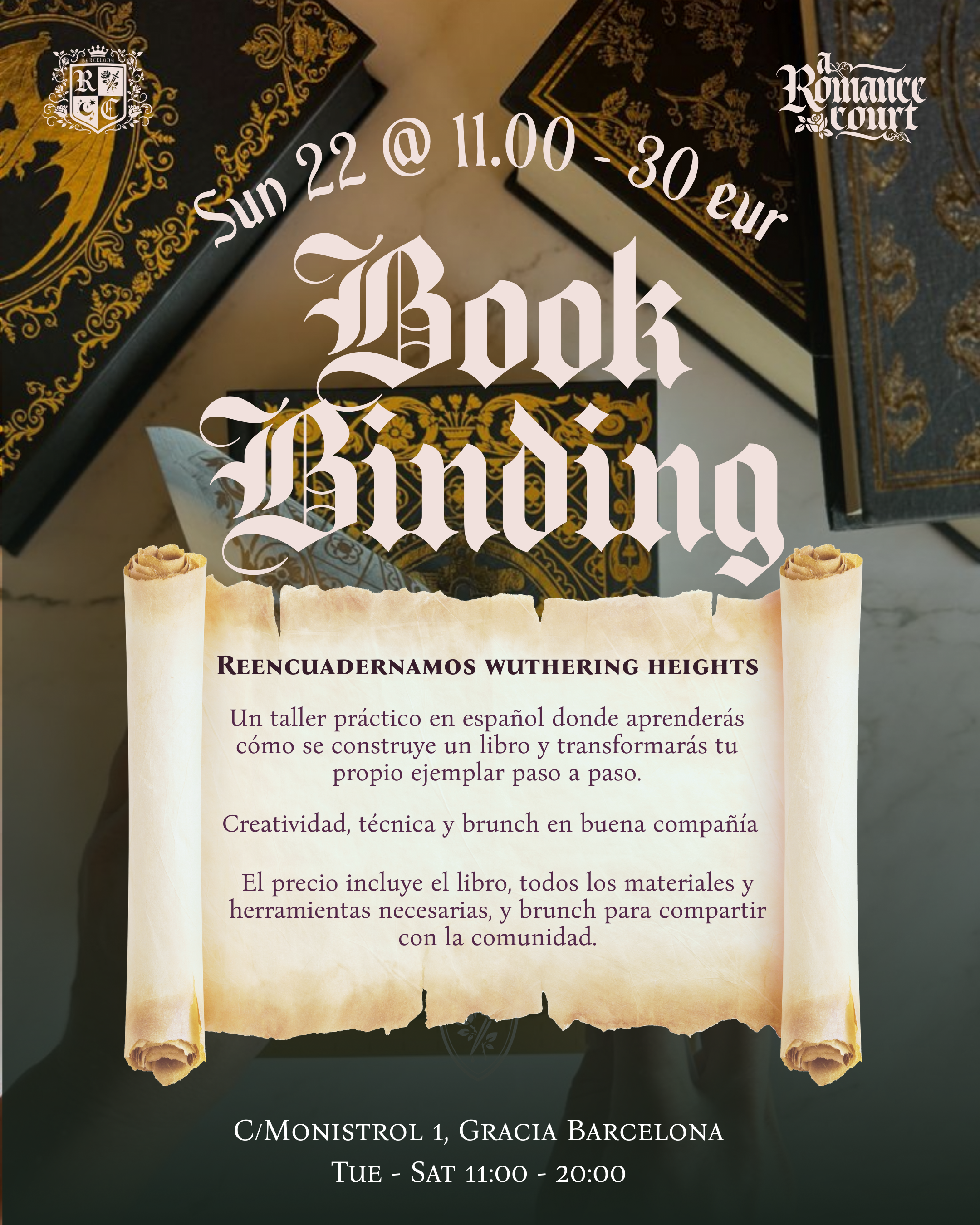 🗓️ Mar 22, Sun @11:00 |  📖  Wuthering Heights Rebinding Workshop