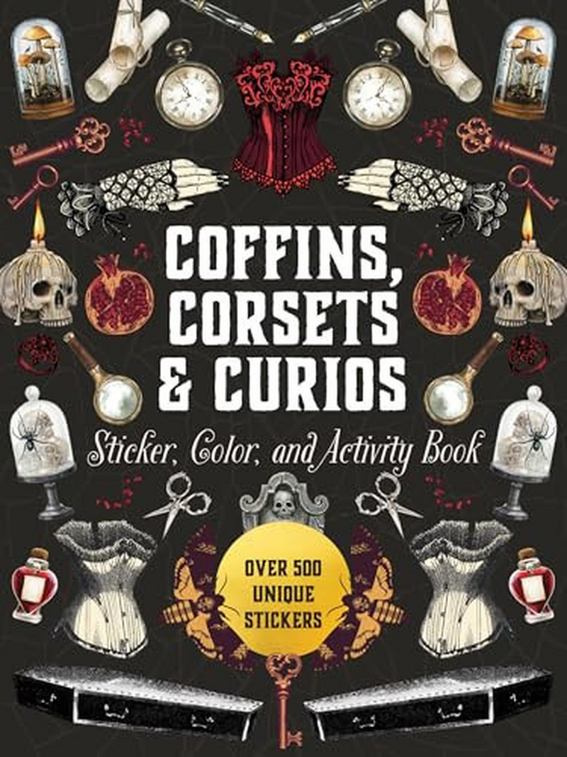 Coffins, Corsets & Curios Sticker, Color & Activity Book
